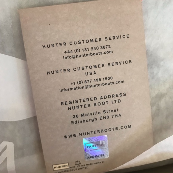 Hunter Original Tall Gloss Boots Dark Slate Size 6 - Picture 11 of 11